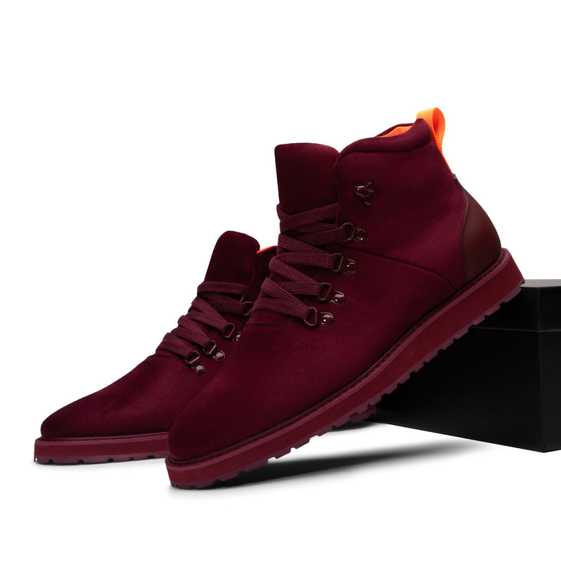 Tayno The Briton Suede Hiking Chukka Sneaker Wine