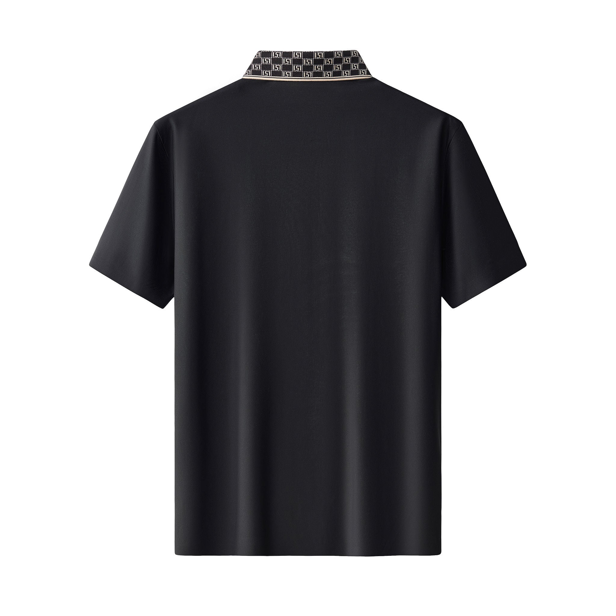 Monogram Trim Performance Polo - El baron BLACK