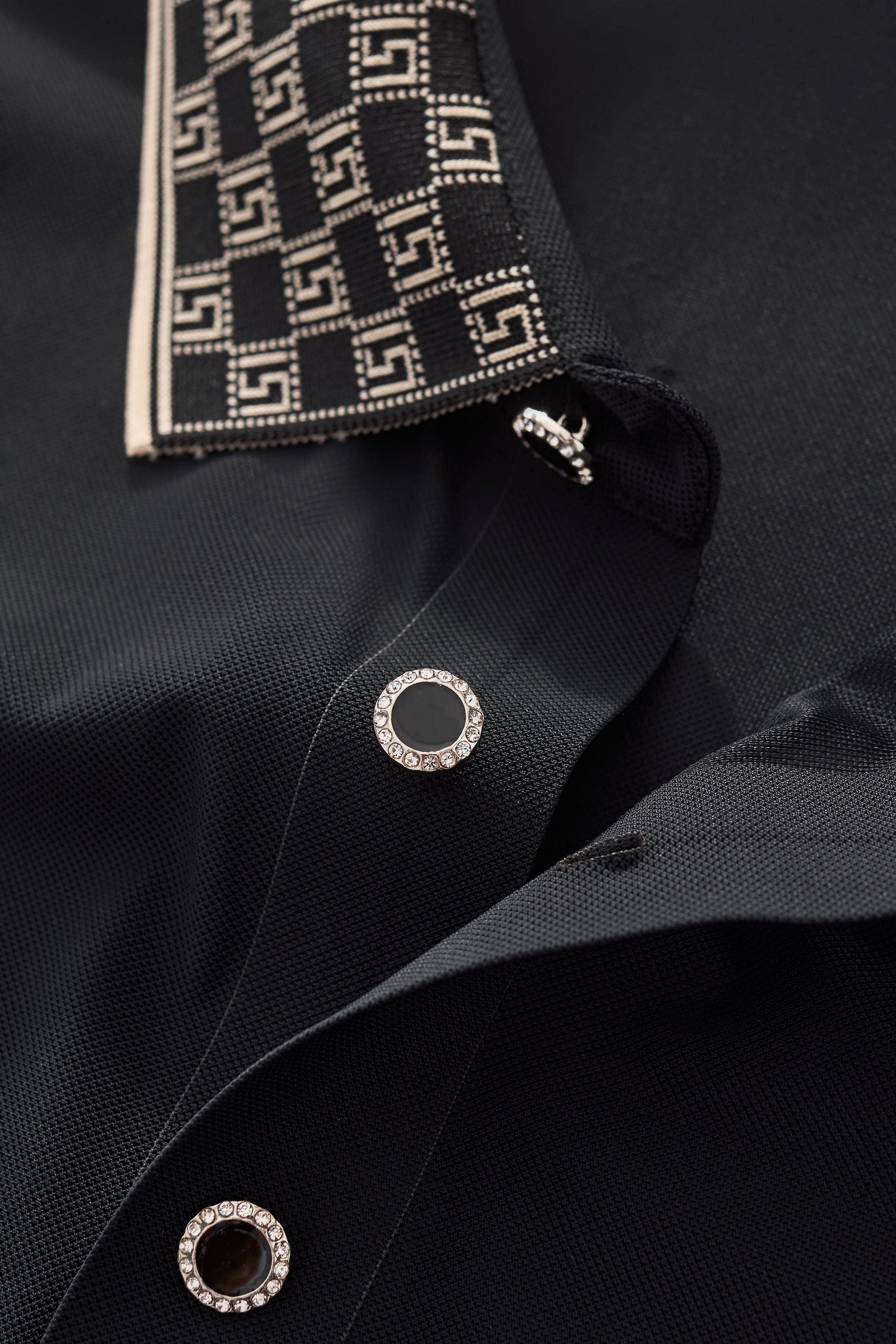 Monogram Trim Performance Polo - El baron BLACK