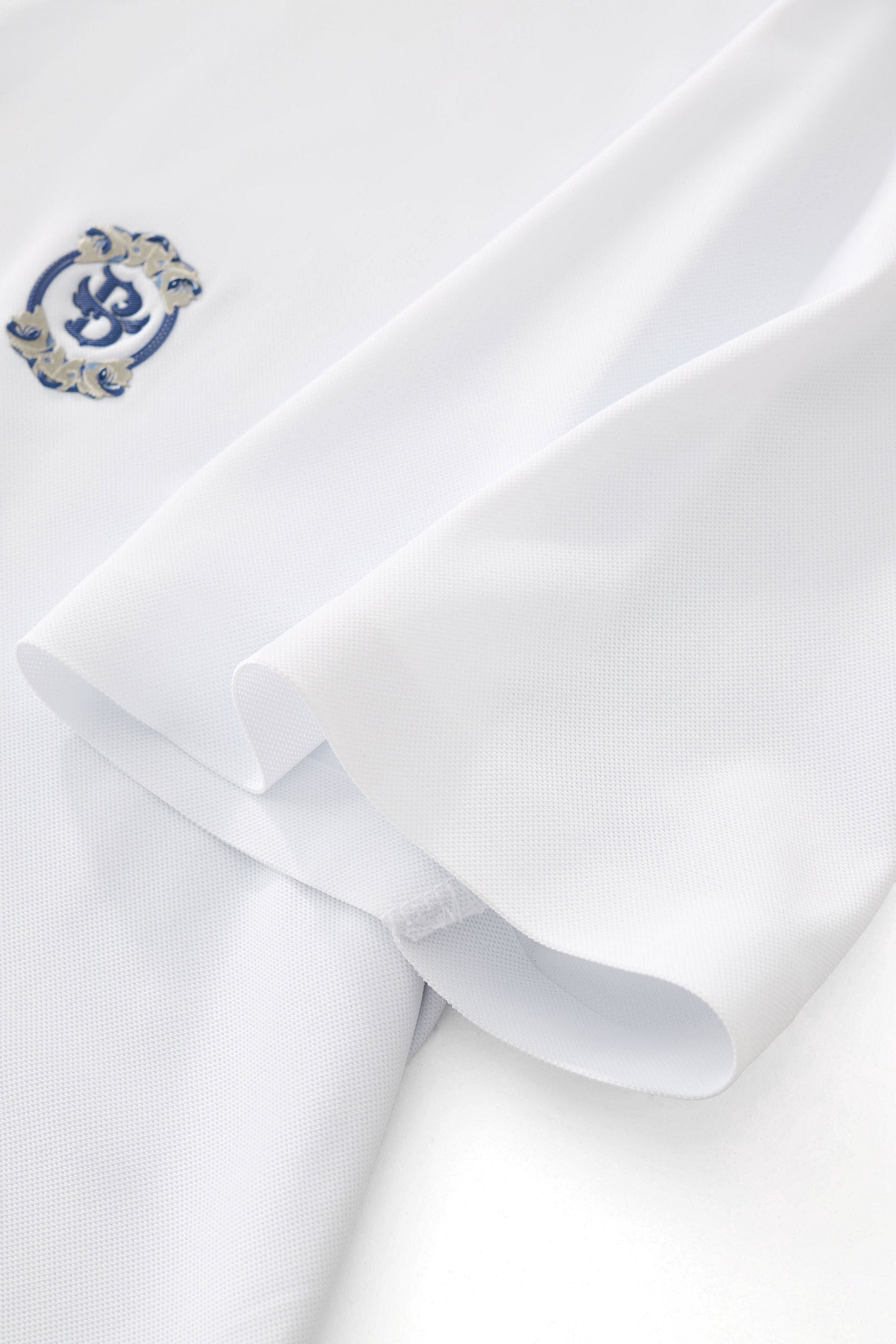 Monogram Trim Performance Polo - El baron WHITE