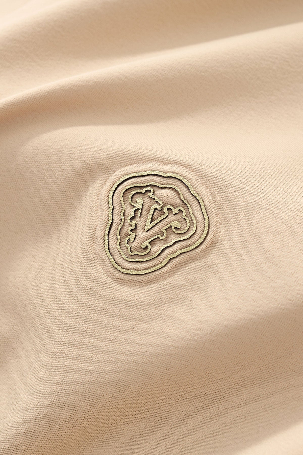 Perforated Collar Performance Polo – El Baron KHAKI/GOLD