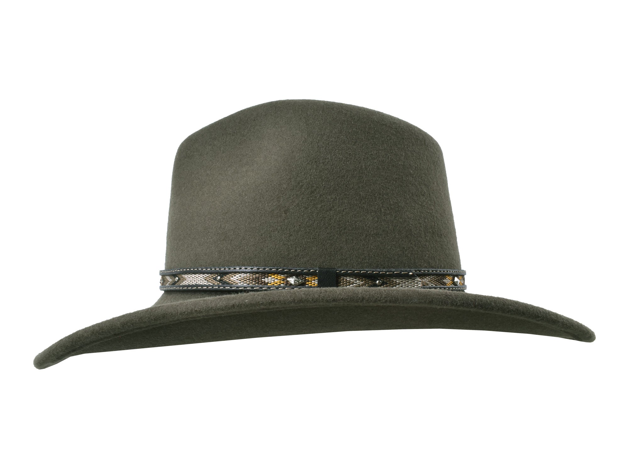 Coltrane Wool Felt Fedora. Wide Brim