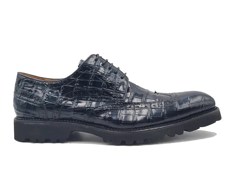 Blucher Style Alligator Embossed Oxford