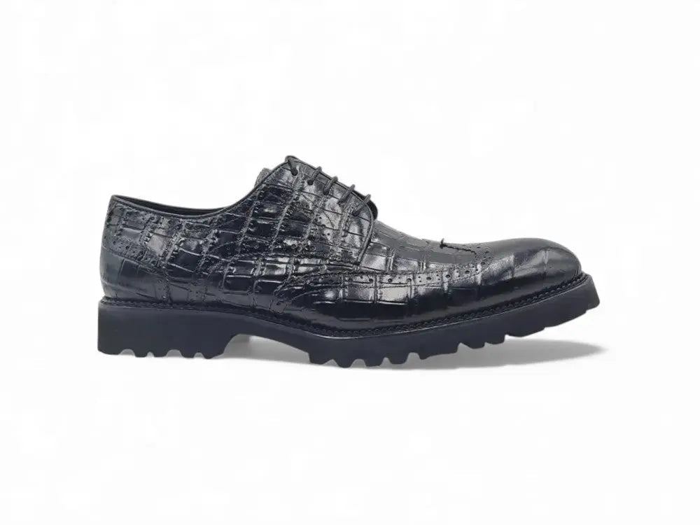 Blucher Style Alligator Embossed Oxford