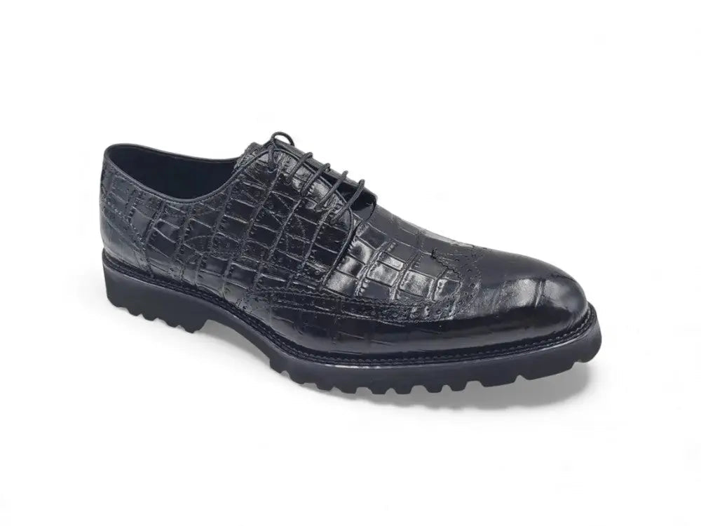 Blucher Style Alligator Embossed Oxford