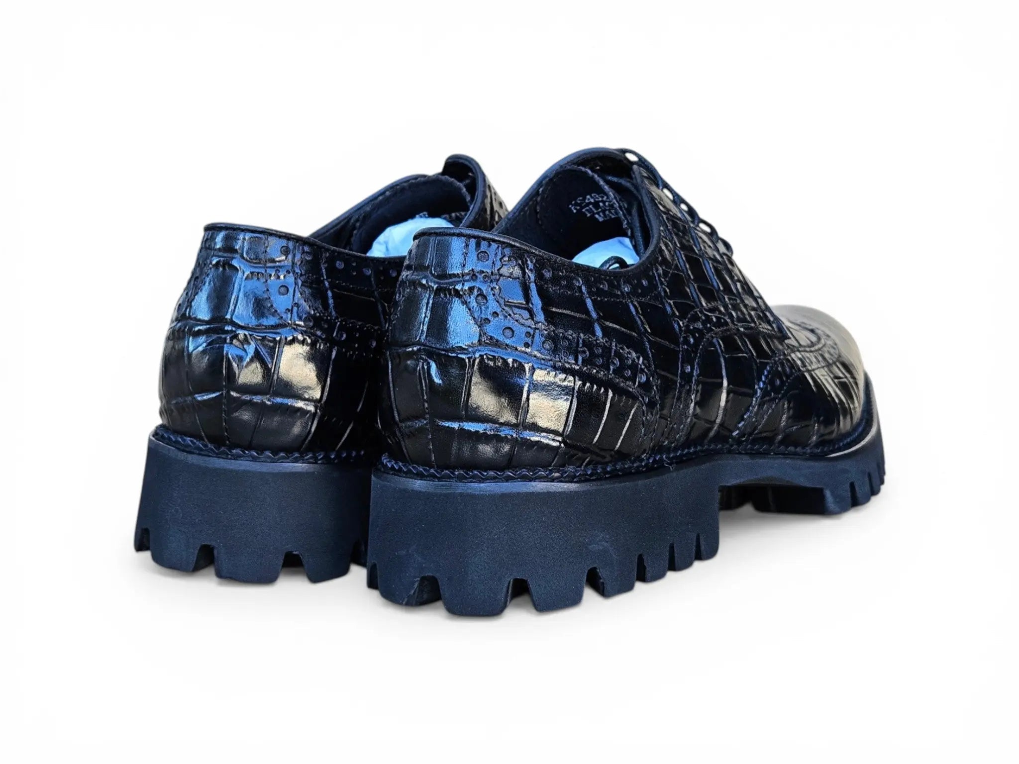 Blucher Style Alligator Embossed Oxford