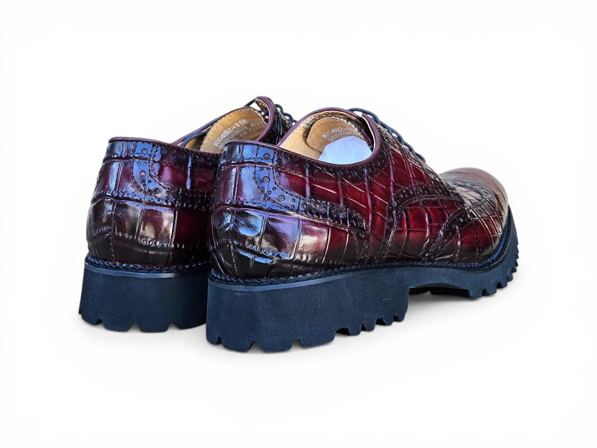 Blucher Style Alligator Embossed Oxford