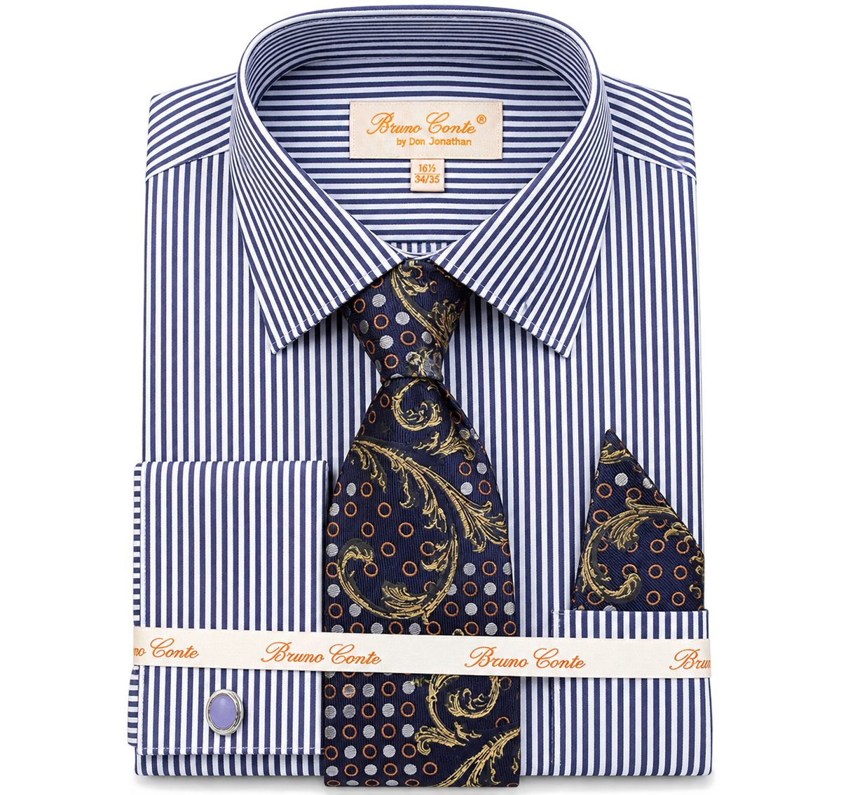 Bruno Contee 1207 Shirt Tie Set Purple