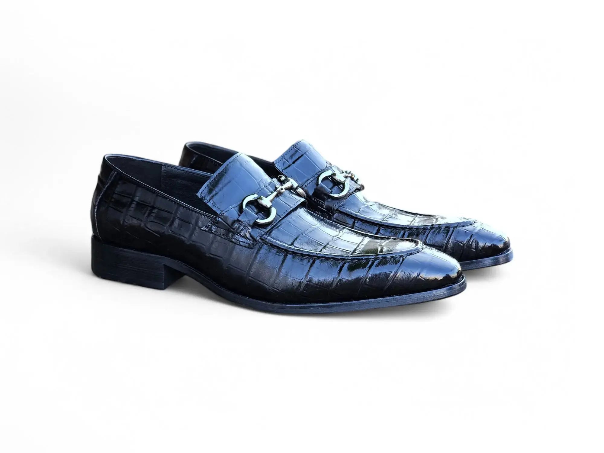 Buckle Loafer w Gator Embossed Leather