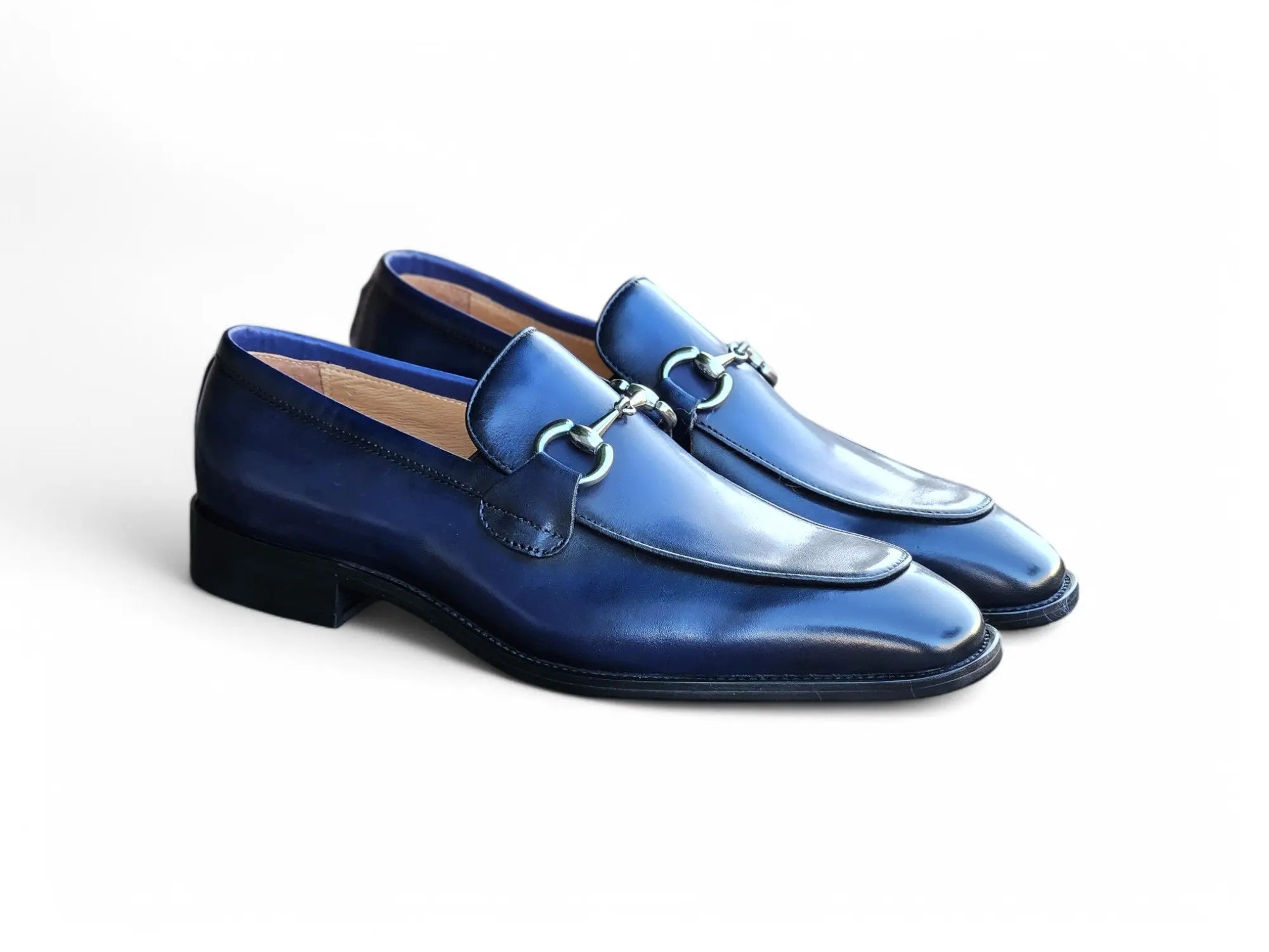 Burnished Calfskin Horsebit Loafer