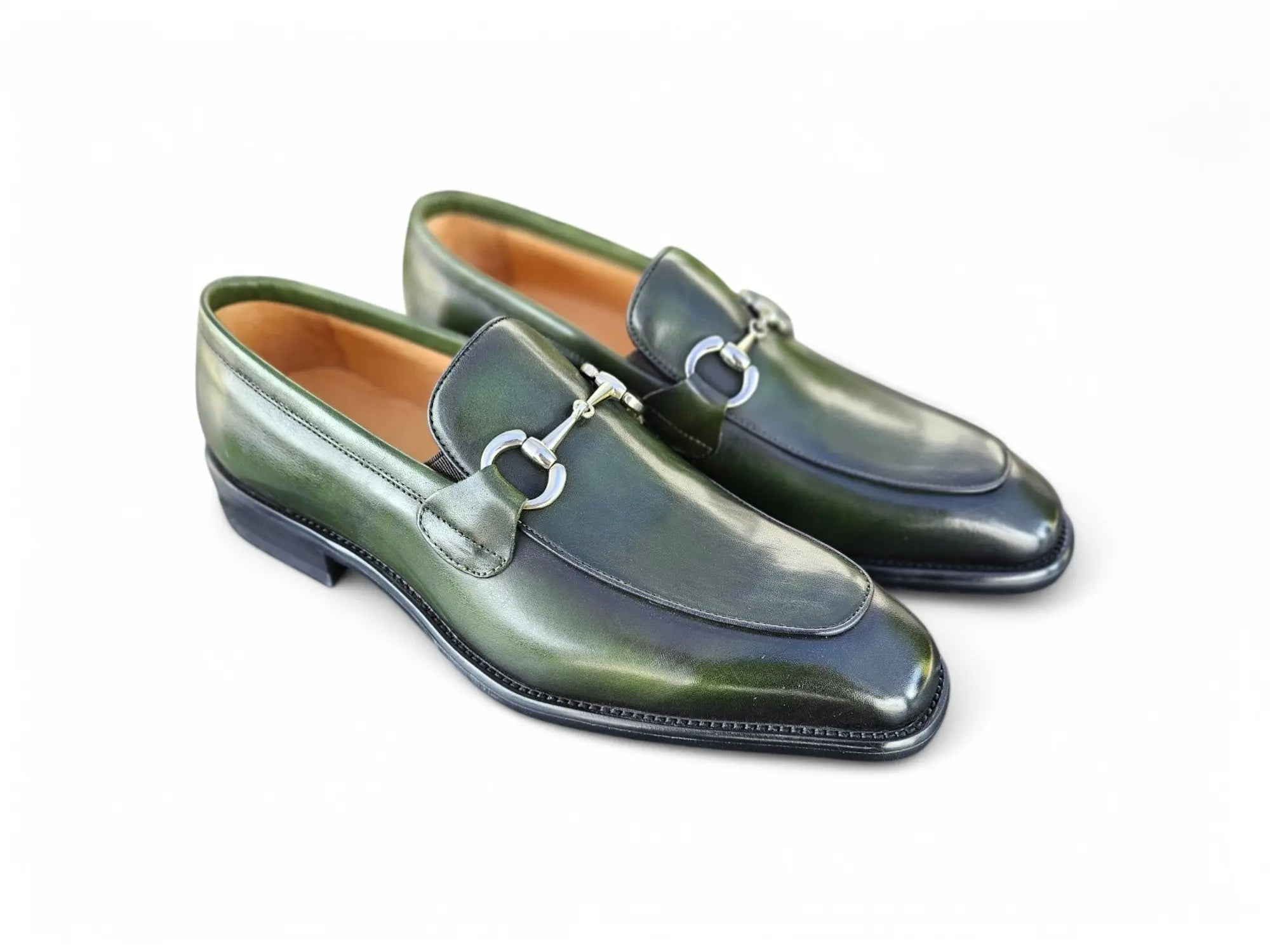 Burnished Calfskin Horsebit Loafer