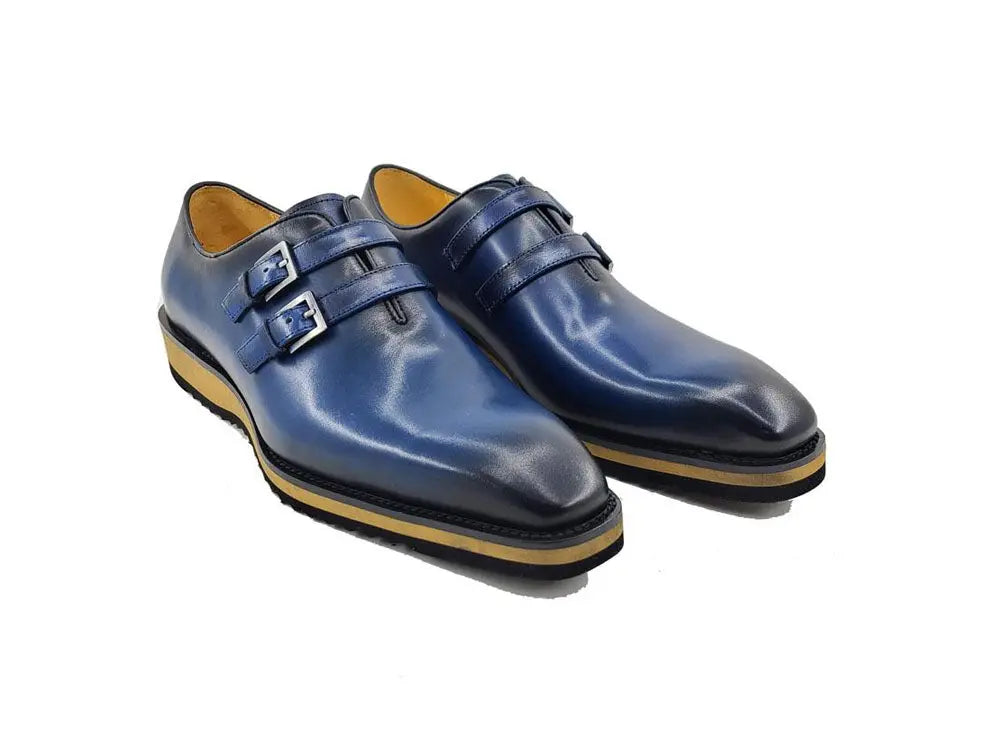 Burnished Double Monk Whole Cut Shoe