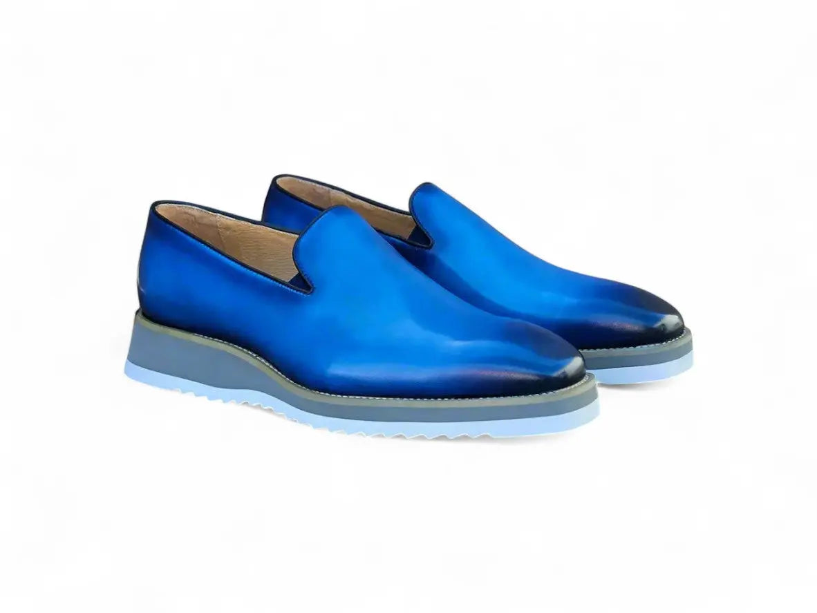 Burnished Wholecut Loafer Lightweight Sole