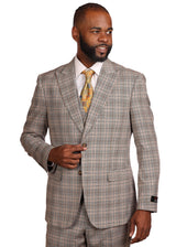 Vitali M1639 3 Pieces Vested  Suit Natural