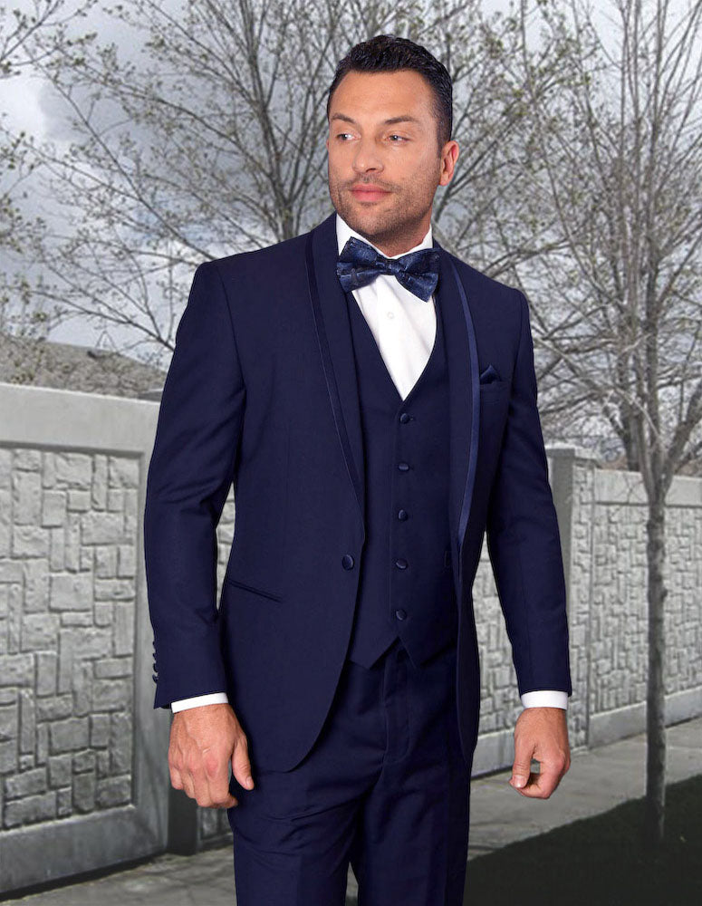 Statement CAESAR 3 Piece Tuxedo Navy
