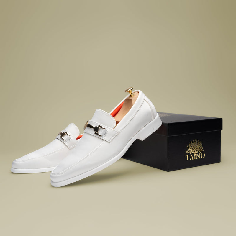 Tayno The Caprio Silk Loafer White