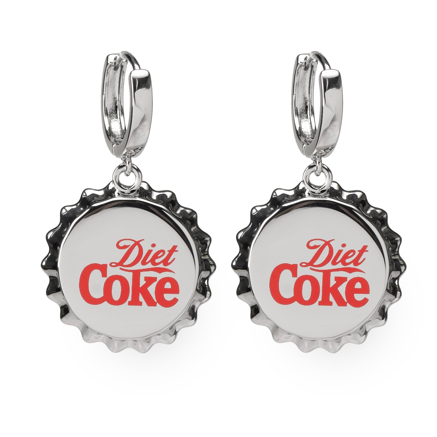 Diet Coke Bottle Cap Dangle Earrings