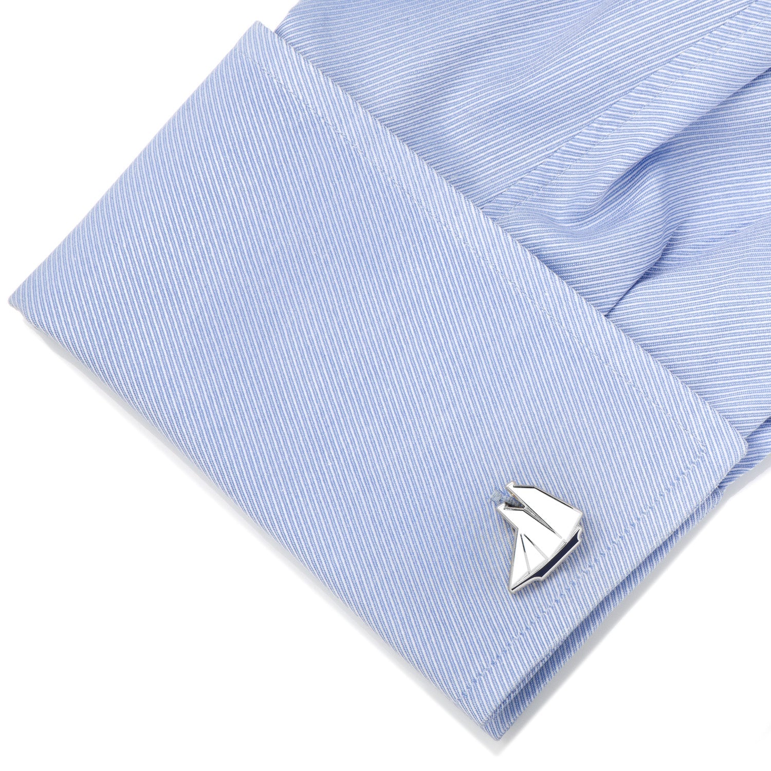 Blue and White Sailboat Cufflinks