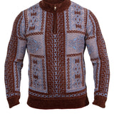 Prestige CH-513 Prestige Half Zipper Mock Sweater Brown