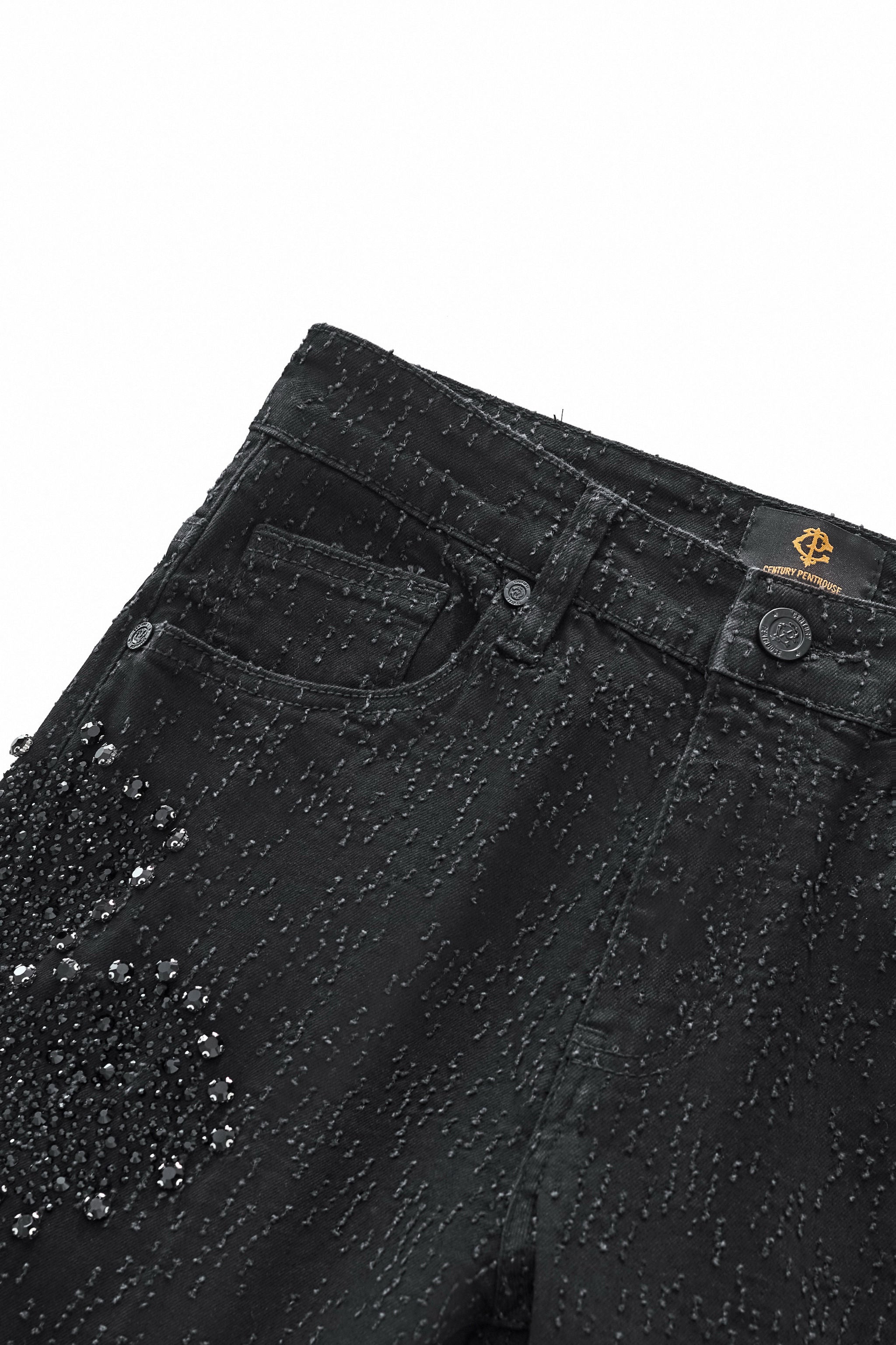 Sanctum Cross Denim Pant – Century Penthouse BLACK/BLACK