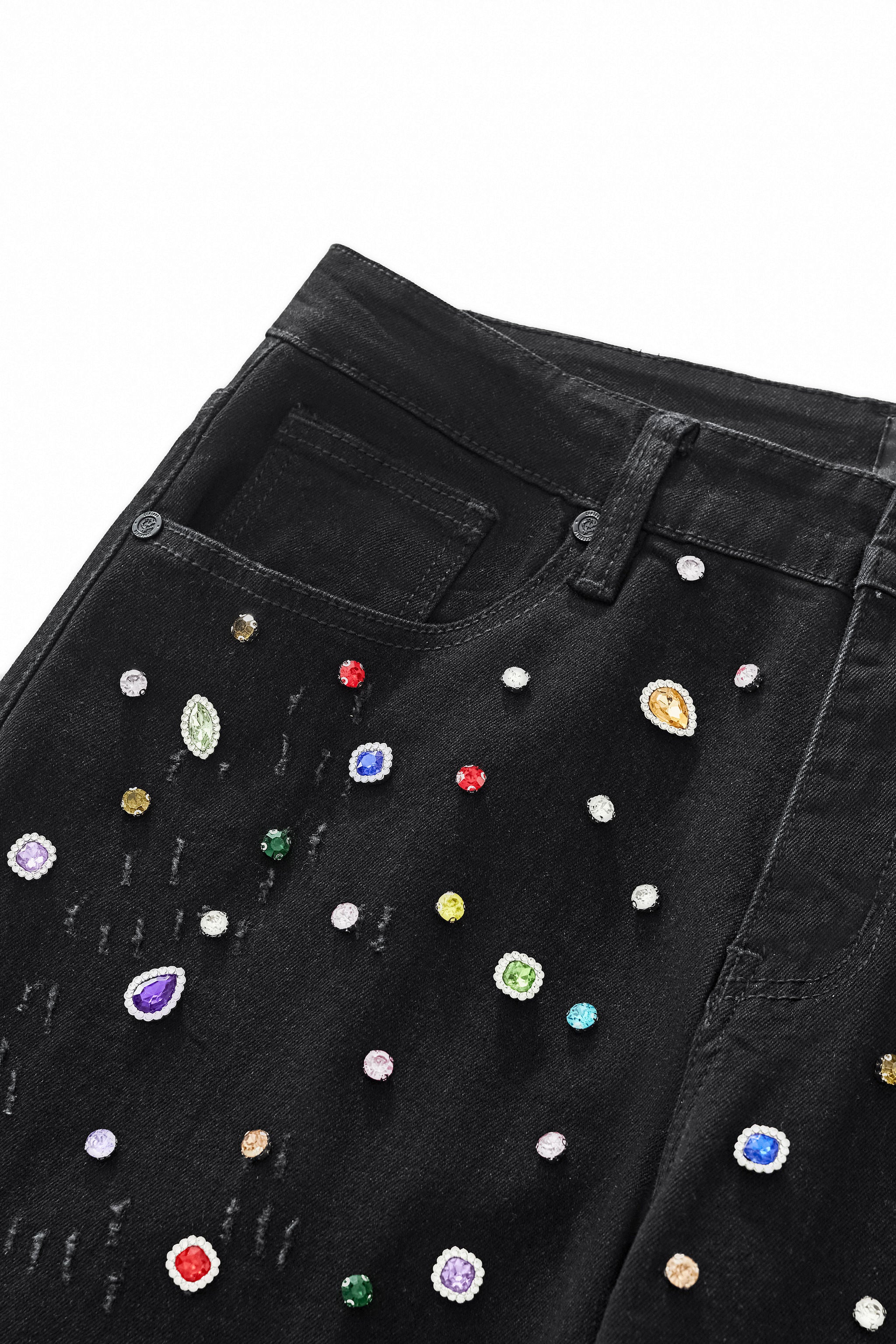 Prism Gem Denim Pant – Century Penthouse BLACK