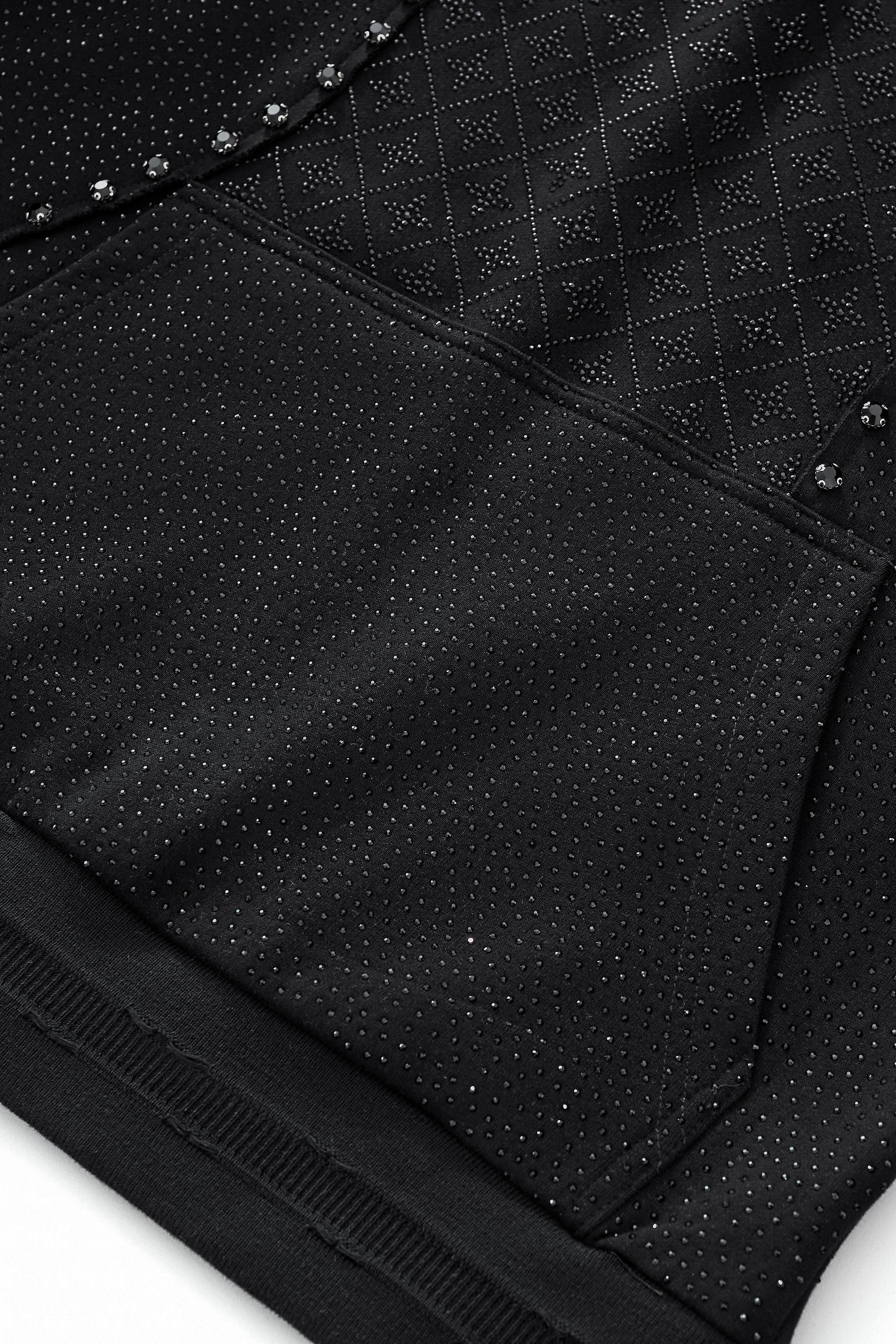 Midnight Matrix Studded Sweatsuit BLACK