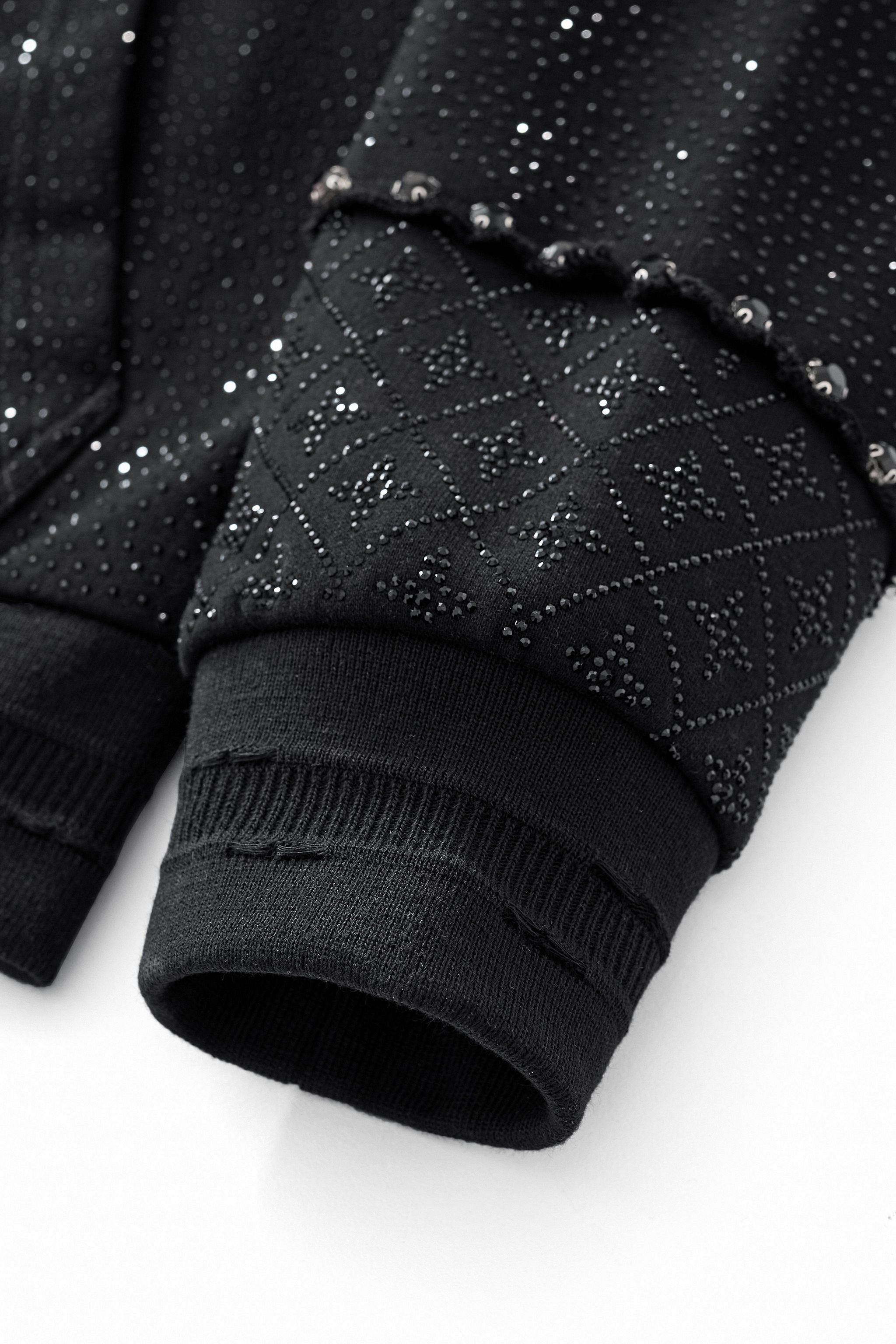 Midnight Matrix Studded Sweatsuit BLACK