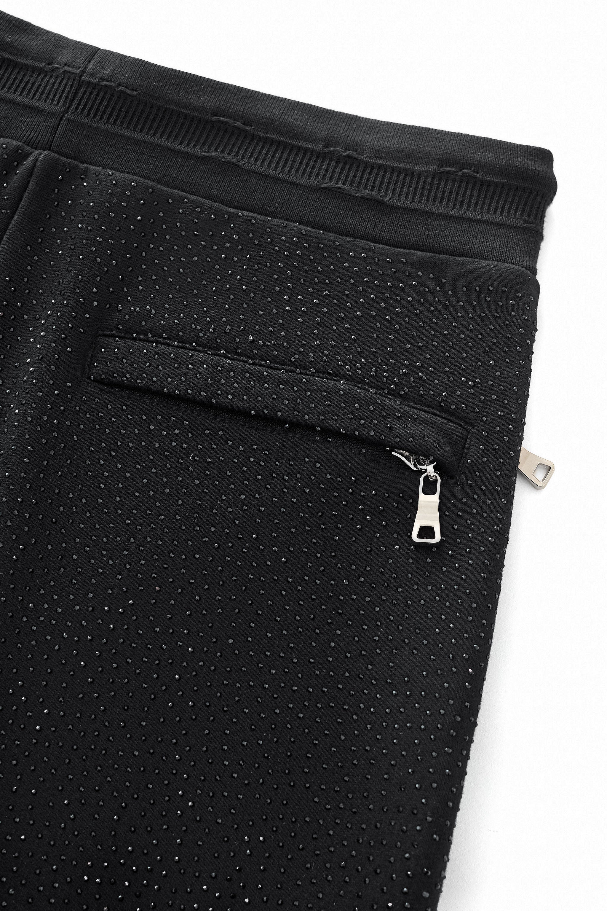 Midnight Matrix Studded Sweatsuit BLACK