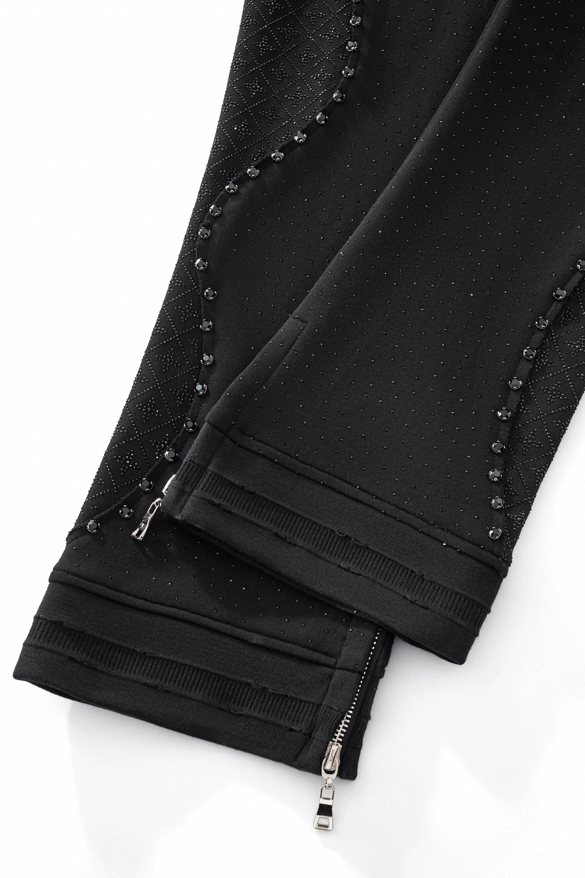 Radiant Grid Stone Hoodie & Jogger Set BLACK