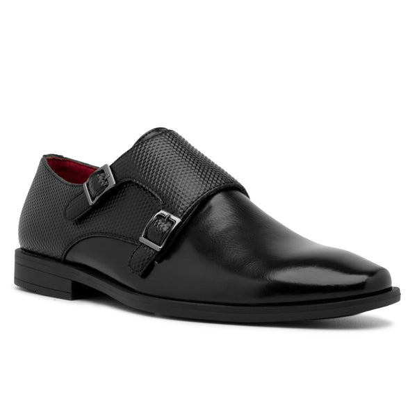 Tayno Cleico Pu Double Monck Strap Shoes Black