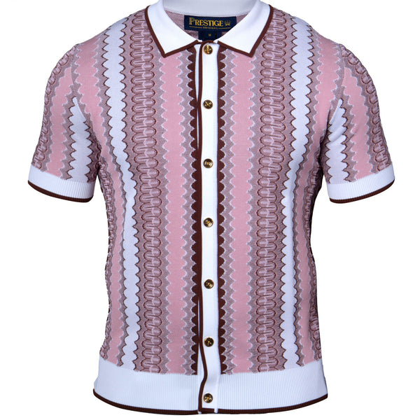 Prestige CMK-383 Luxury Short Sleeve Knit  Pink