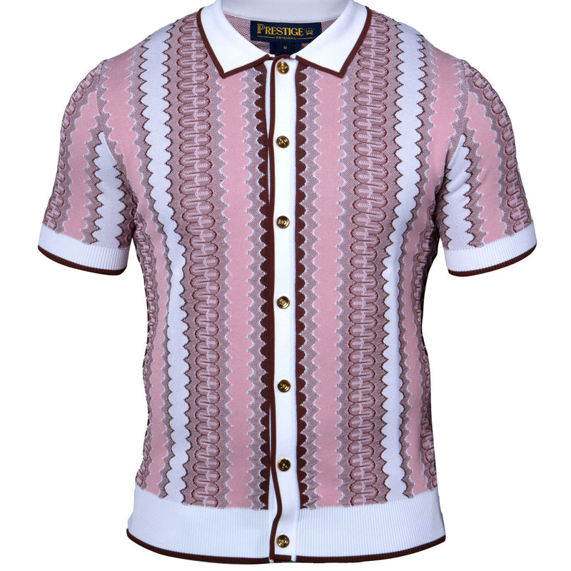 Prestige CMK-383 Luxury Short Sleeve Knit  Pink