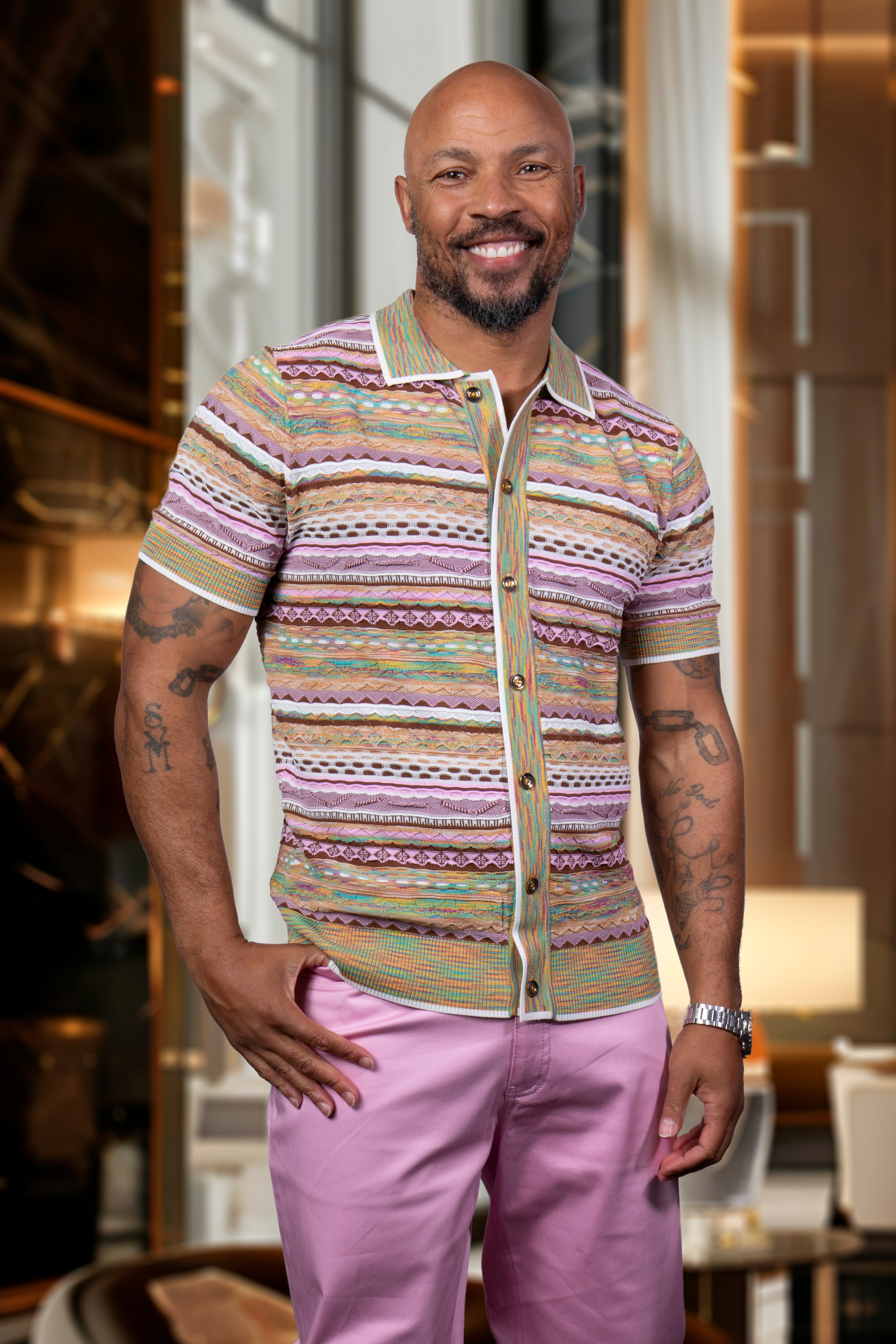 Prestige CMK-6005 Short Sleeve Knit Pink