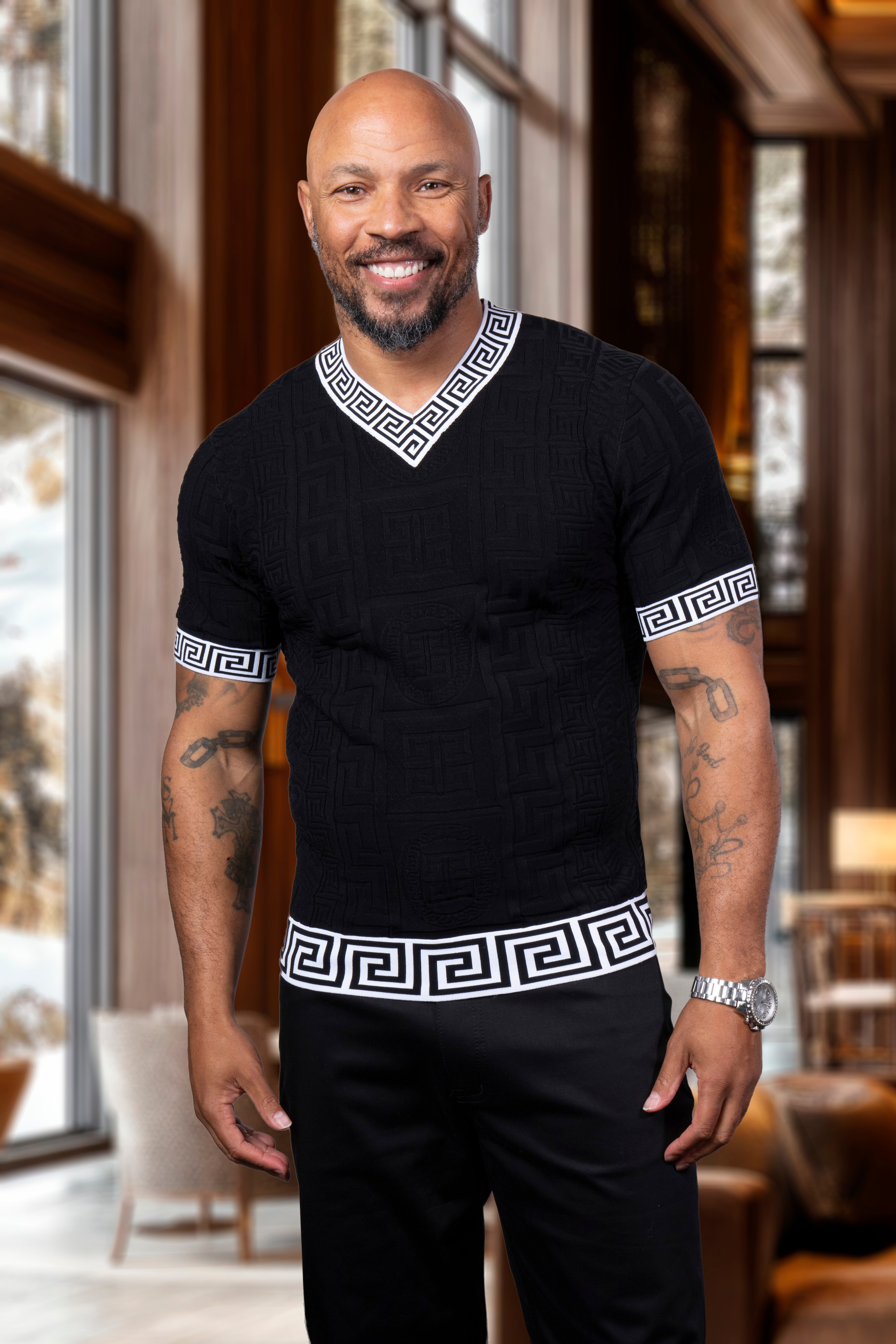 Prestige CMK-6032 Short Sleeve Knit Black