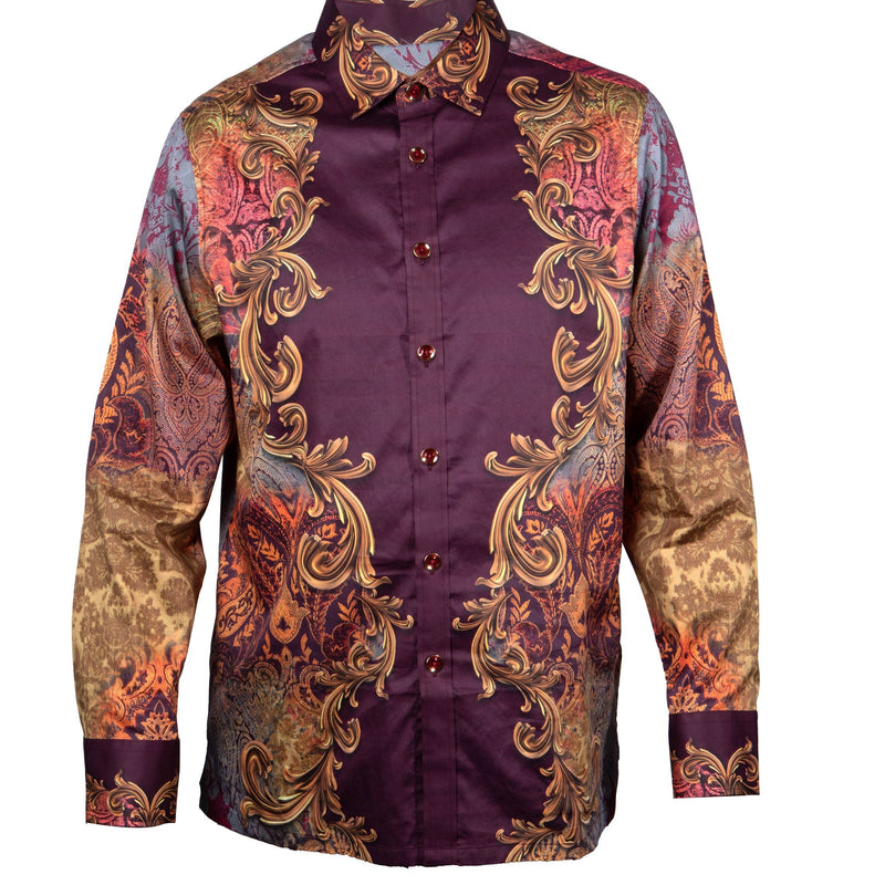 Prestige COT-403  Long Sleeve Shirt Burgundy