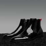 Tayno The Coupe Patten Leather Chelsea Boot  Black