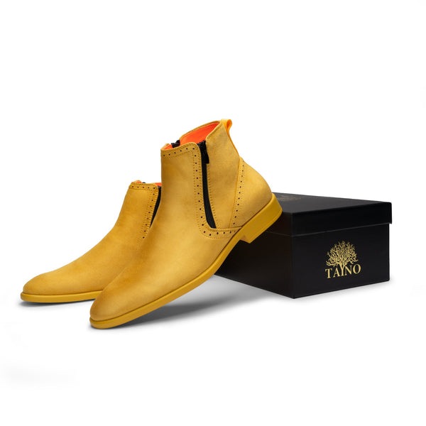 Tayno The Coupe Suede Chelsea Boot Yellow