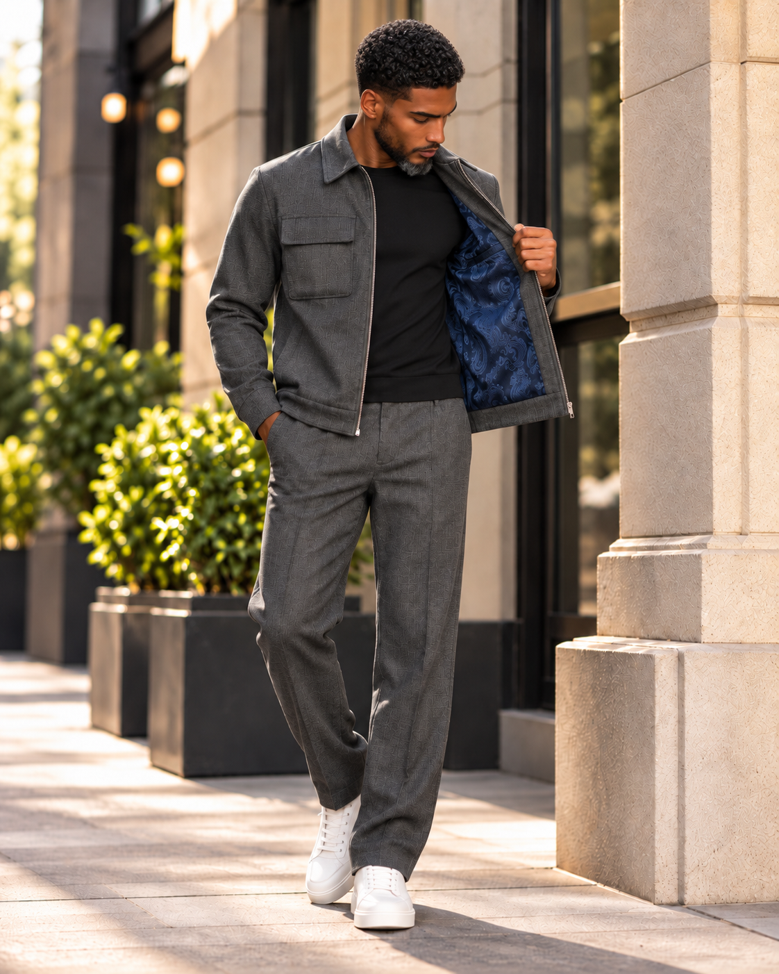 Robert Lewis RLO24 Jacket Out Fit Grey