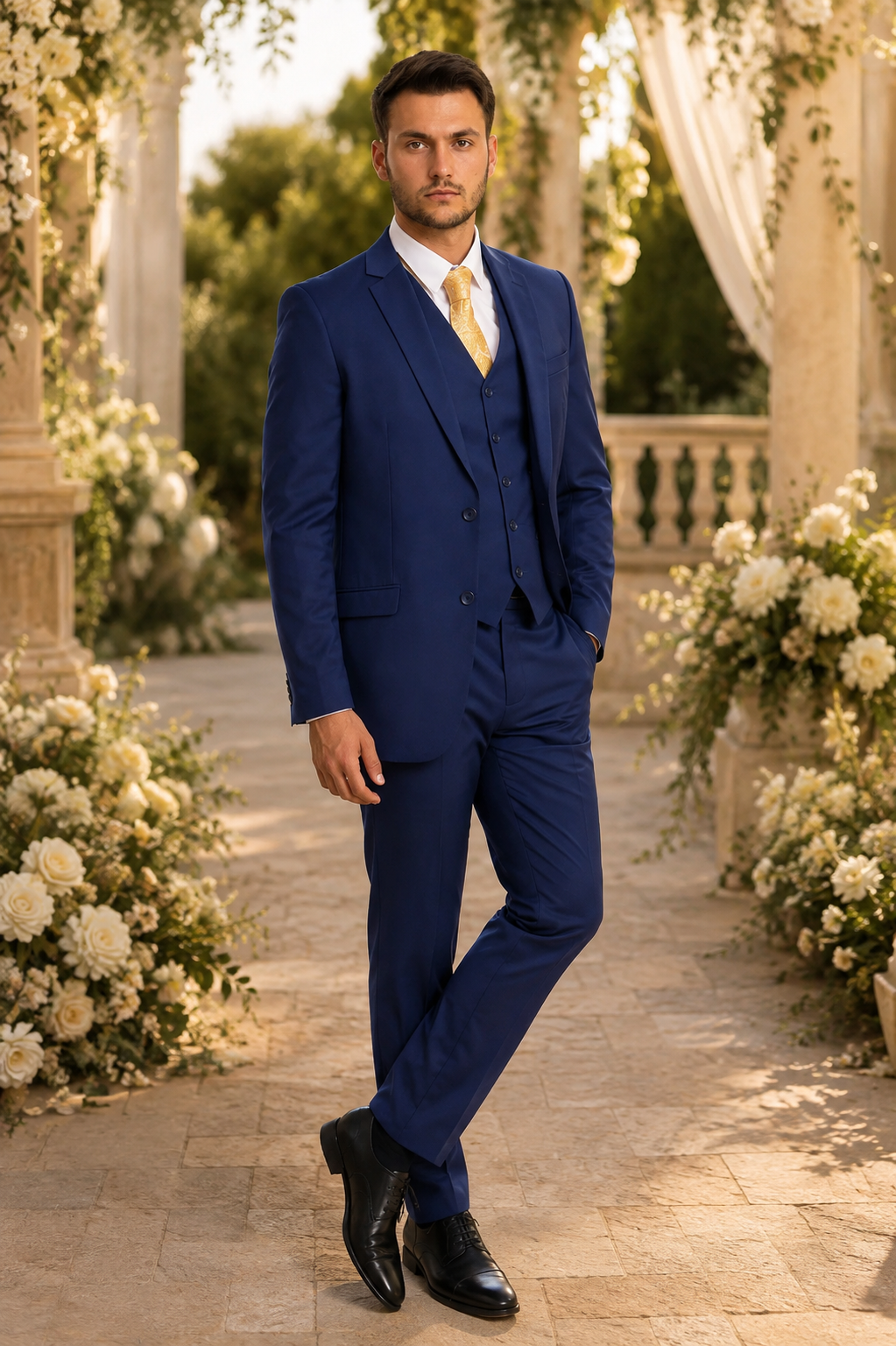 2 PC Blue Suit For Men Formal Suits For All Ocassions M276S-07