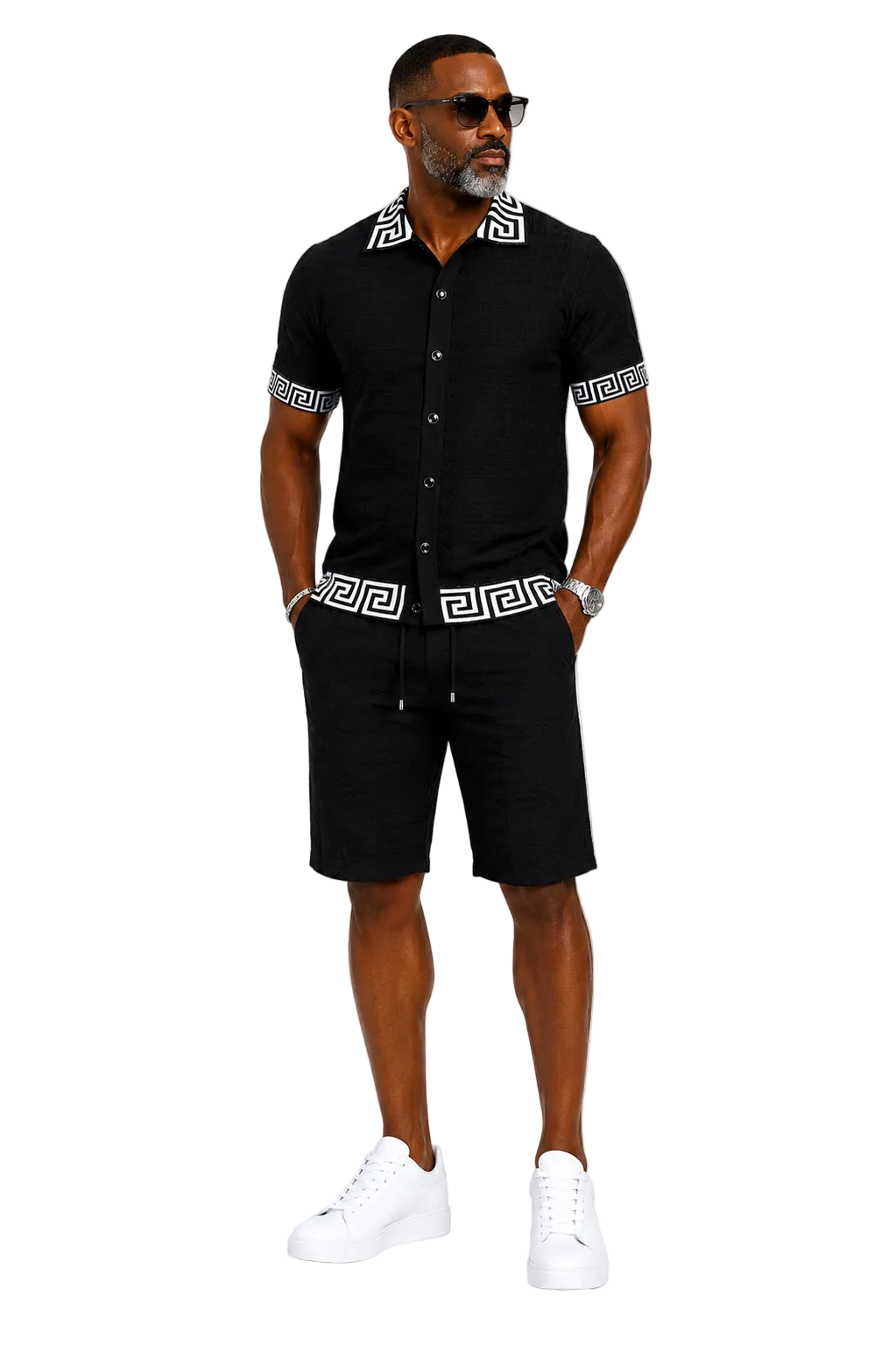 Prestige CKJ-6125 Greek Short Set Black