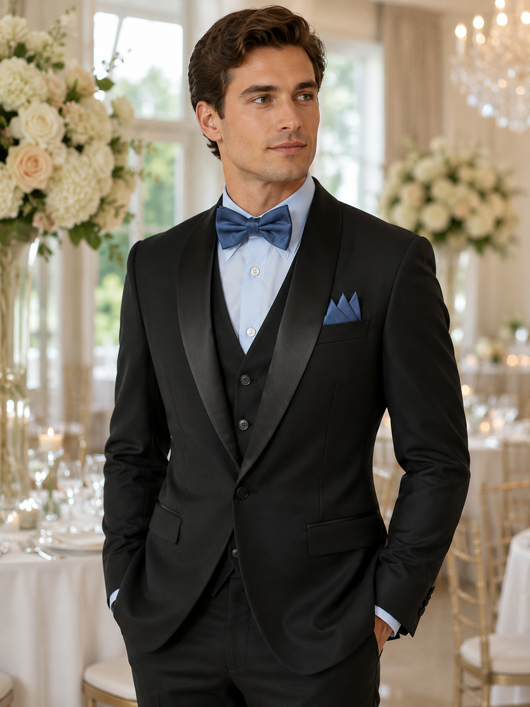 Alberto Cardinali TX-88 Slim Fit 3pcs Tux Black