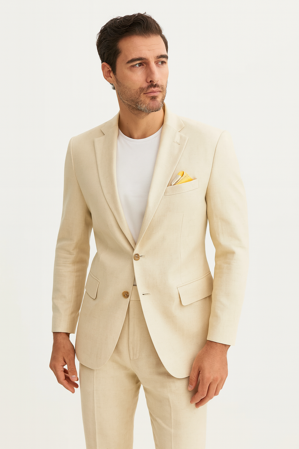 Vinci MLC-1 Linen Suit Tan