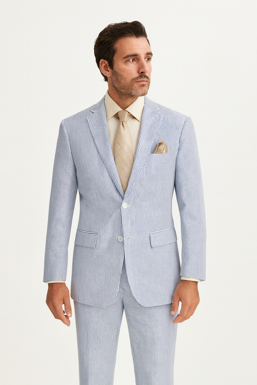 Vinci MSS-1 Seersucker Suit Blue
