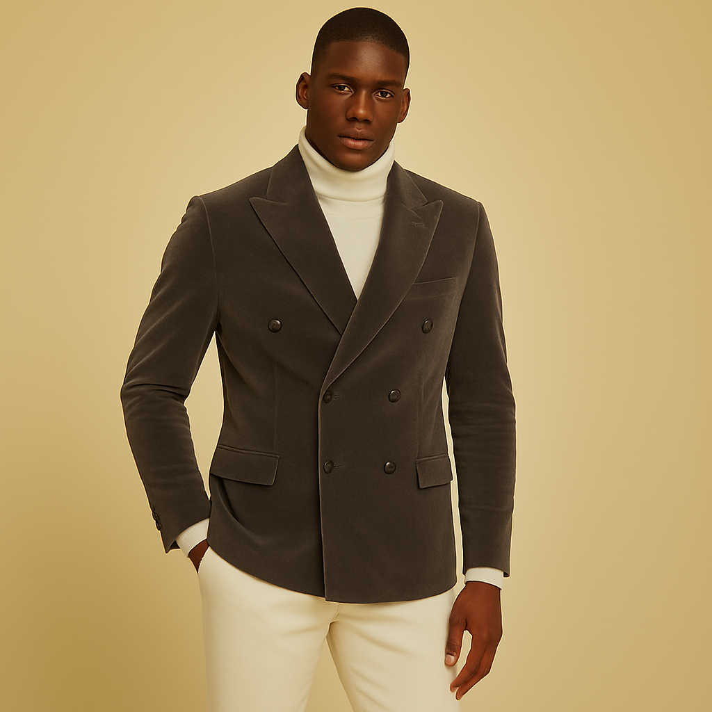 Inserch BL- 502 Dobuled Breasted Blazer Grey