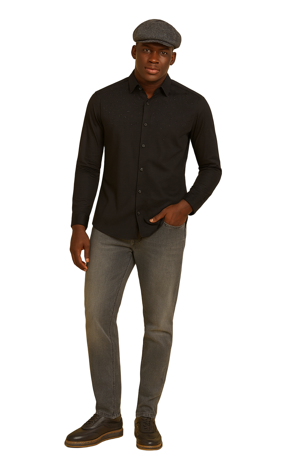 Capas Irish pebbled Ivy Black/Grey