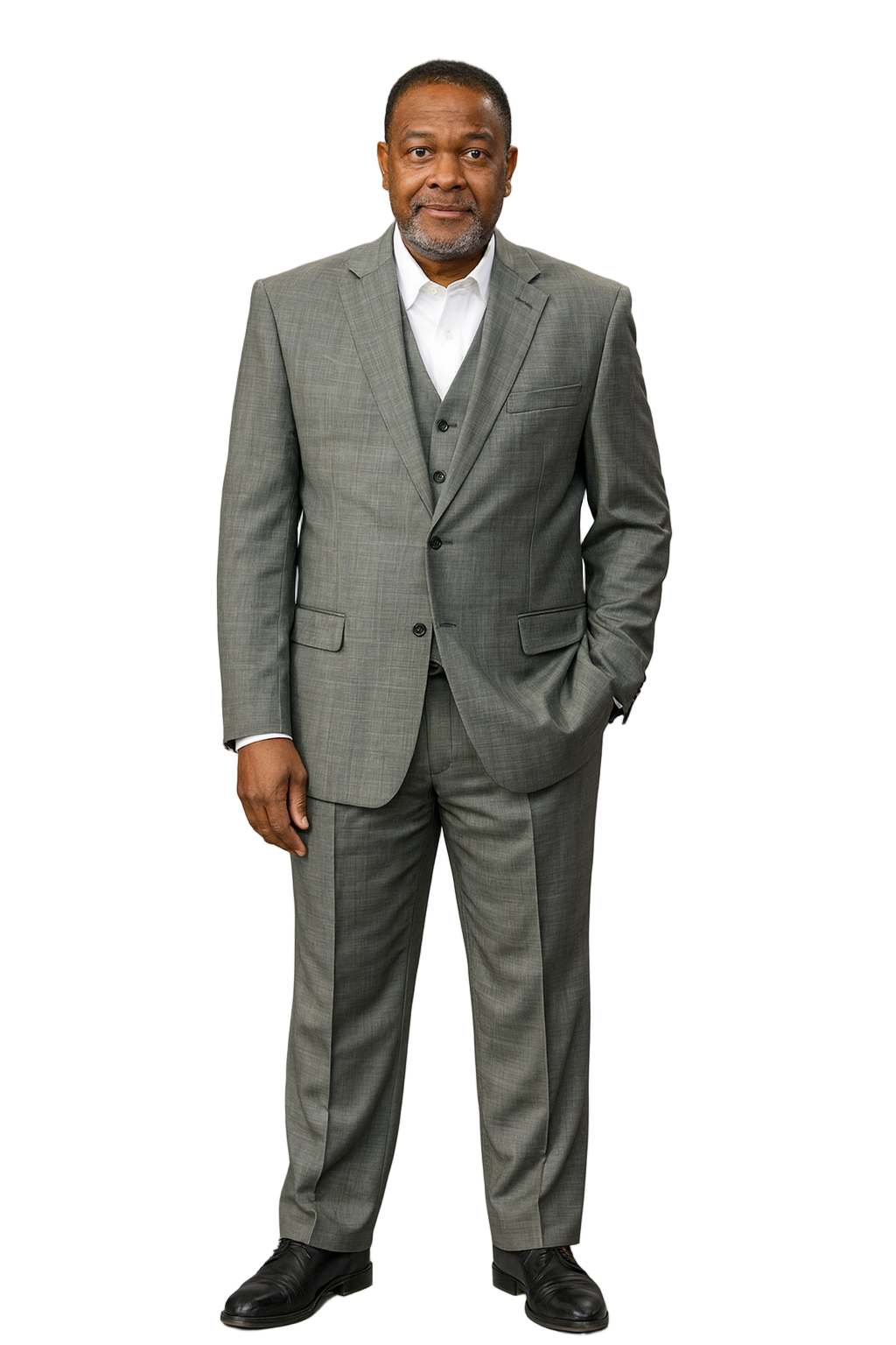 Vitali M6038 3 Pieces Vested  Suit Charcoal