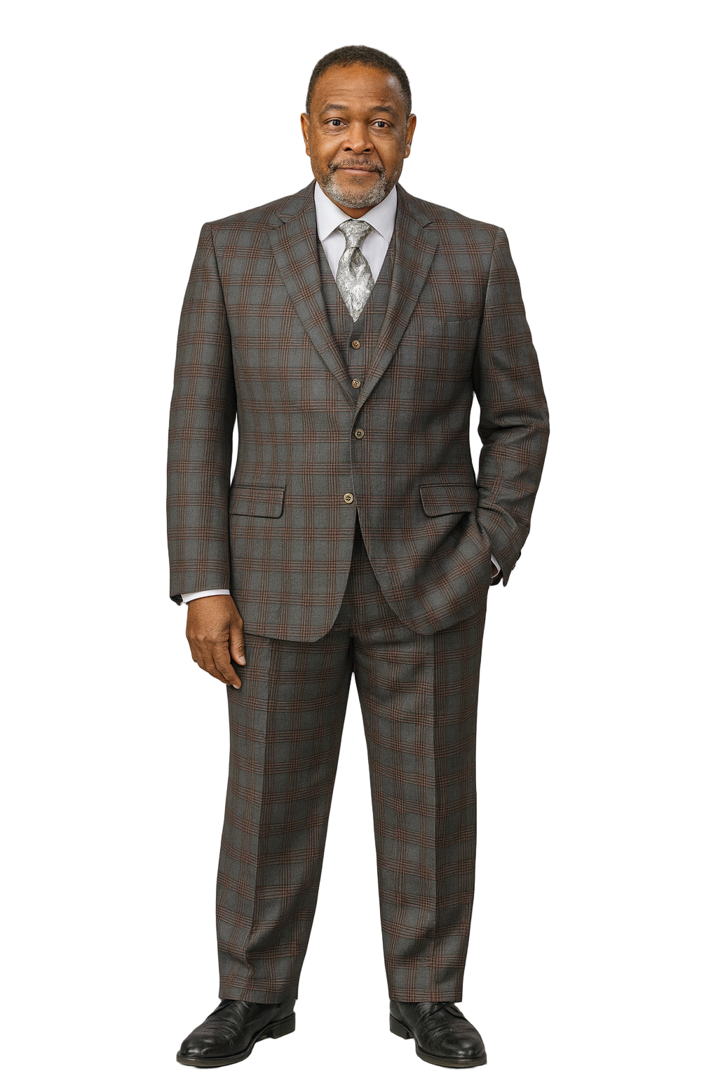 Vitali M9916 3 Pieces Vested Charcoal