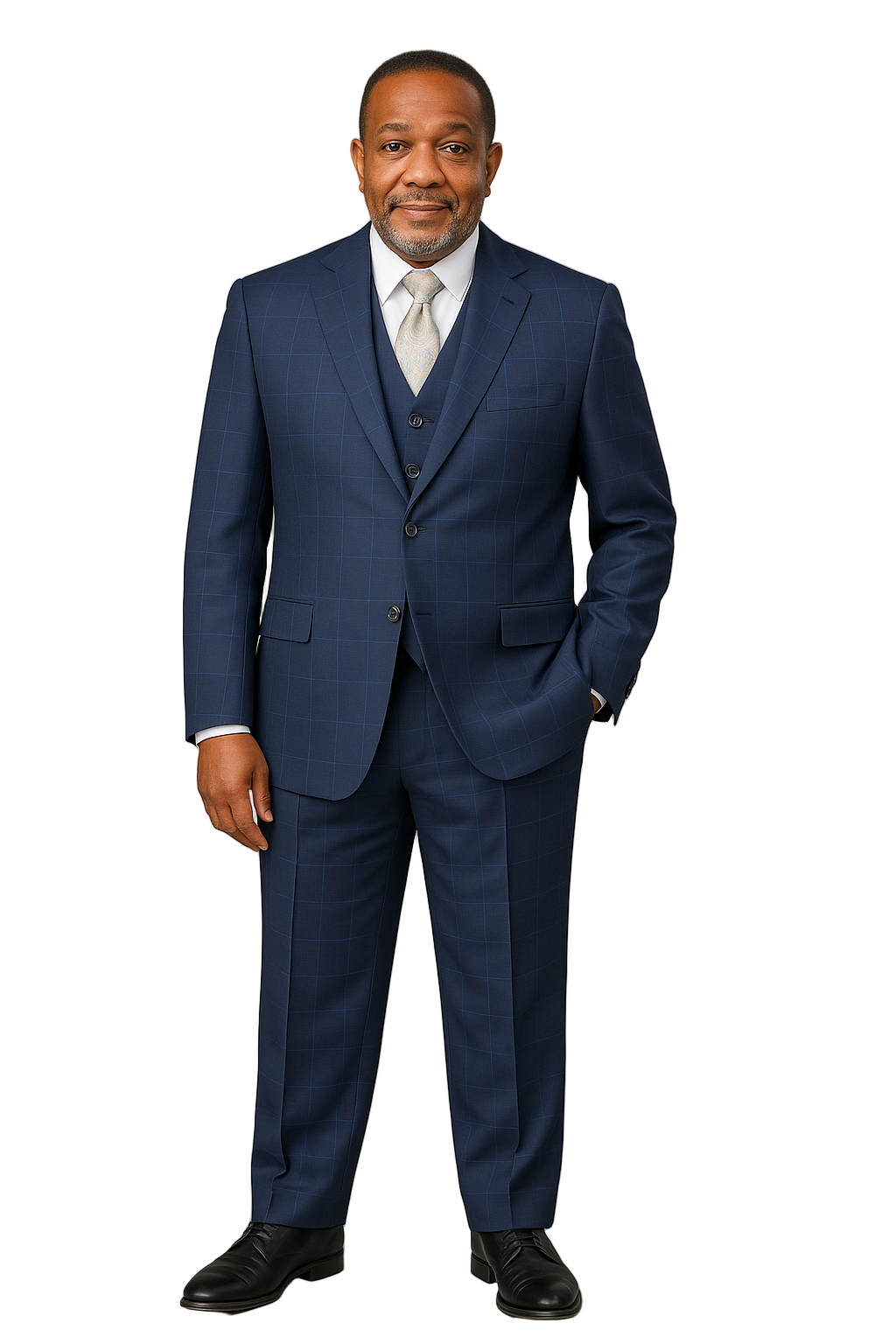 Vitali M3106 3 Pieces Vested Blue