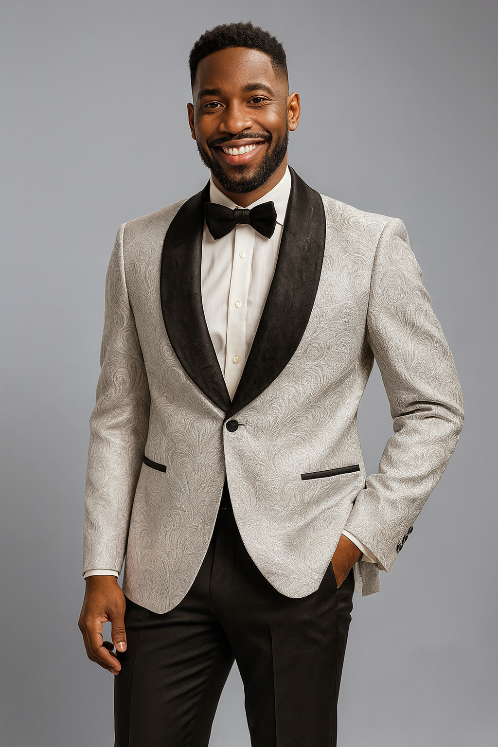 Mazari 9520 3PCS Tuxedo  Silver