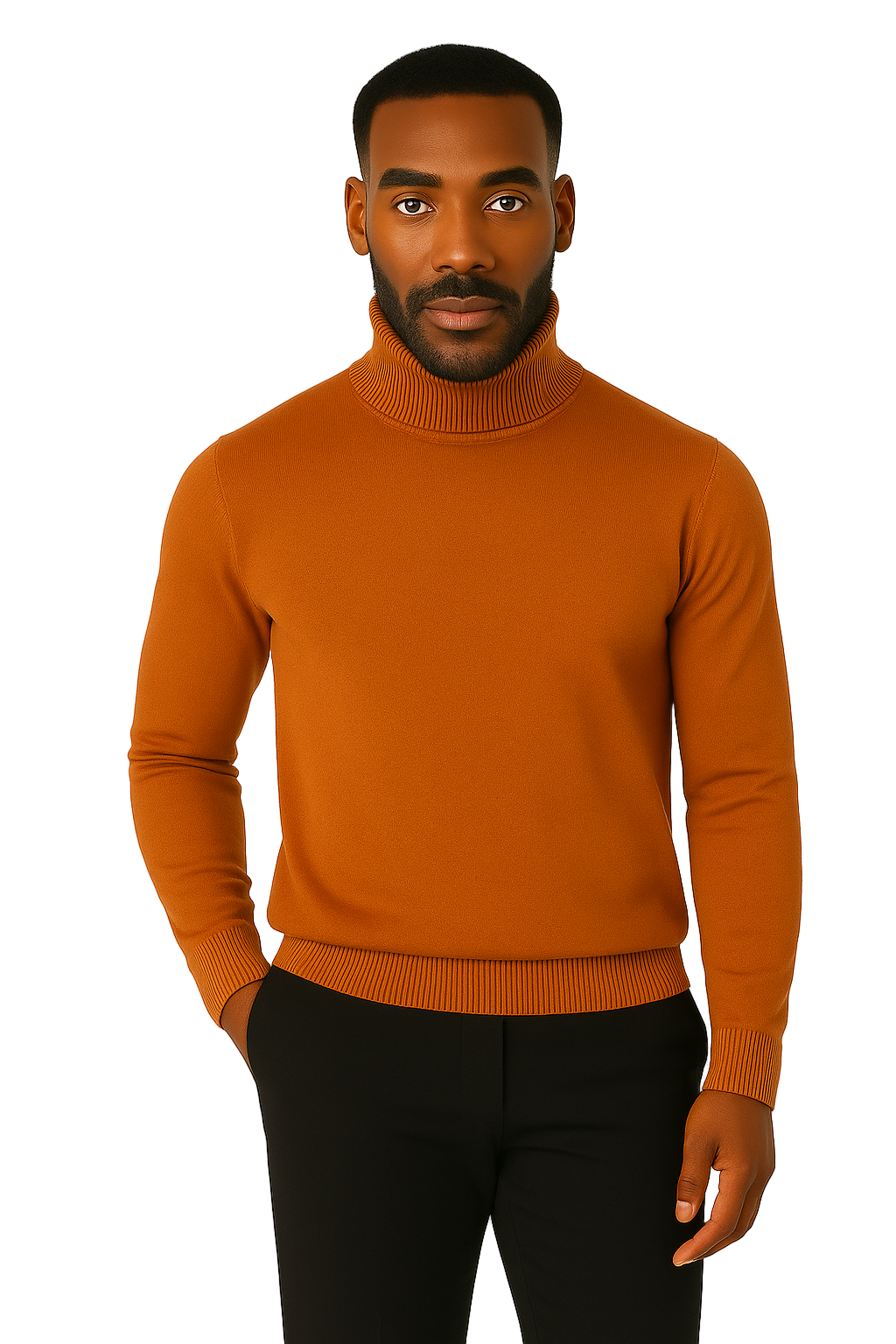 Lavane' 501T Turtleneck Pullover Slim Fit Copper